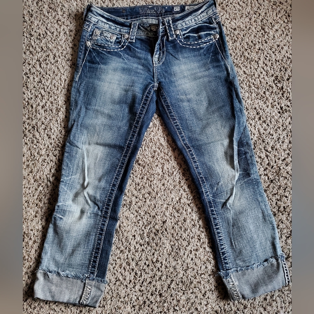 Miss Me Cropped Jean's Size 25